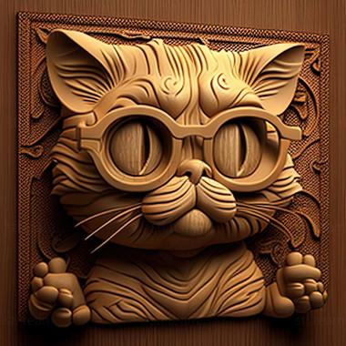 3D модель Знаменита тварина кіт Саймон (STL)